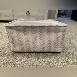 Pink Brush Leaf Basket